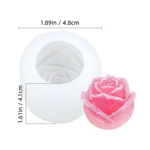 Small Rose Shaped Mold - Candle/Resin/Epoxy/Clay Silicone Mold - 2 x 2 - Sold per each - Mold Only