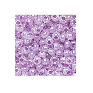 Lilac Ceylon AB / Rainbow 11/0 Seed Beads - 1 Hank - Beads with Pearl like finish - Sold By 1 Hank