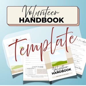 Children&#39;s Ministry Volunteer Handbook Template | Editable Church Volunteer Packet | KidMin Orientation Binder | Instant Download PDF & Word
