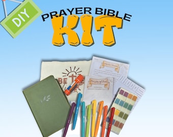 DIY Prayer Bible Kit: KJV Bible, Tabs, Highlighters