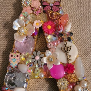 Bedazzled Wooden Monogram Letter A