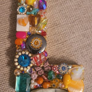 Wooden Bedazzled Letter Monogram L