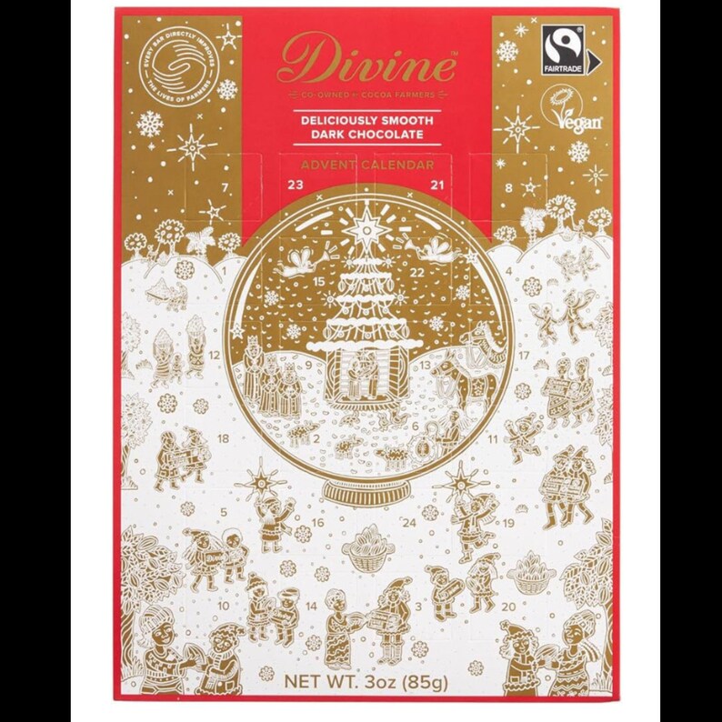 Divine Dark Chocolate Advent Calendar Etsy