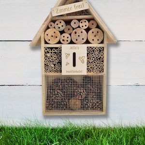 Large insect hotel with engraving farewell gift kindergarten daycare