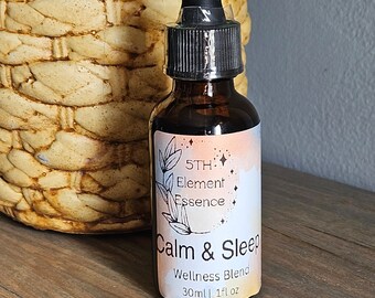 Calm and Sleep tincture insomnia extract herbal supplement stress anxiety relax sedative lemon balm passion flower mint free shipping vegan