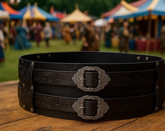 Medieval Waist Men Belt | Renaissance Viking Leather Belt | Steampunk Pirate LARP Belt | Fantasy Ren Faire Belt Costume Accessory