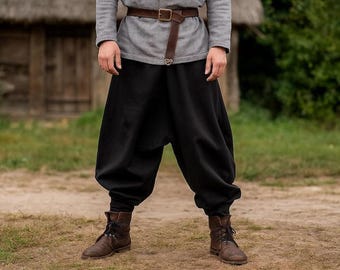 Mittelalterliche Ren Faire Hose, Wikingerhose, Renaissance Faire Piratenhose, LARP Cosplay Kostüm, Historische Hose, Harem Wikingerhose