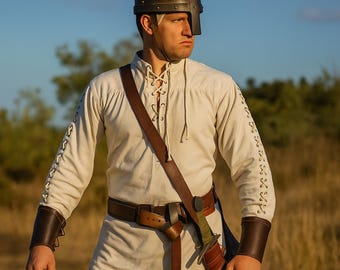 Medieval Pirate Tunic | Viking Ren Faire Men’s Shirt | Knight Cosplay Warrior Tunic | Retro Renaissance LARP Costume Top