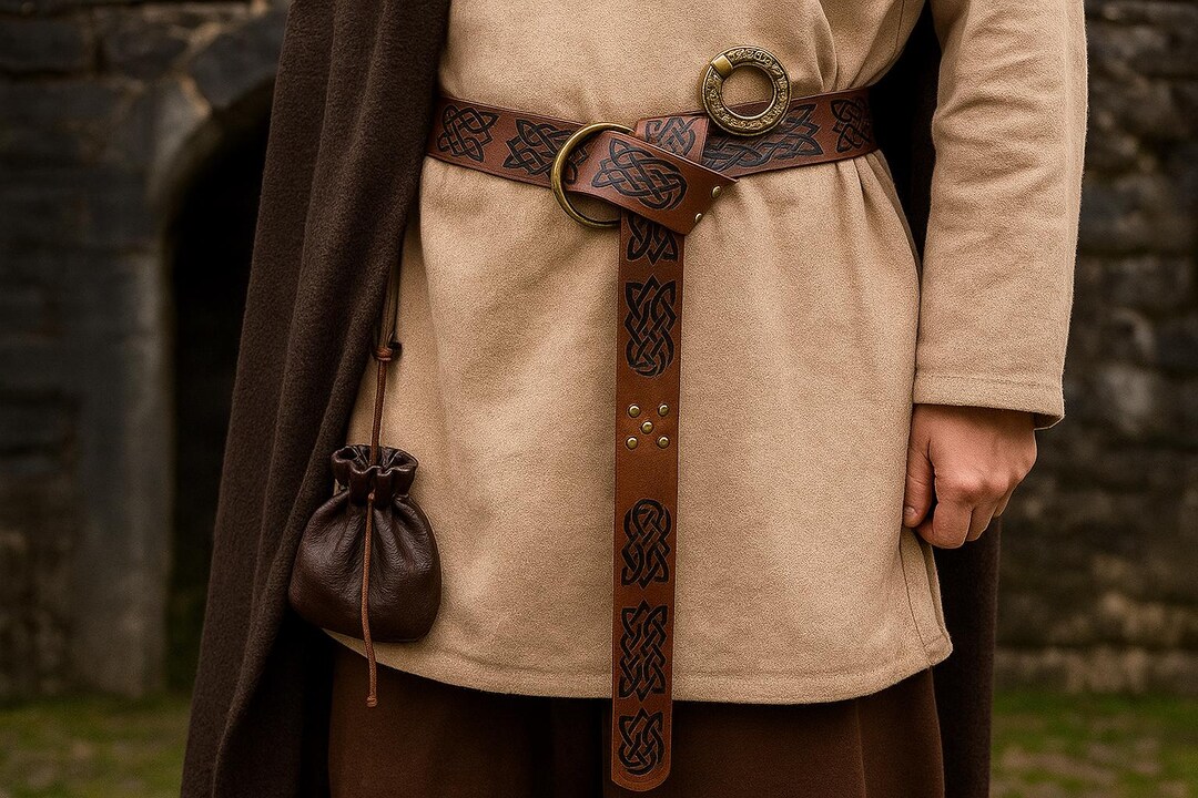 Medieval PU Leather Belt | Renaissance Viking Belt | LARP  display picture 1