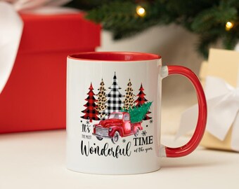 Novelty Christmas Mug | It's the most wonderful time of the Year | Coffee | Tea | Choice of mug colours available | Christmas Gifts Under 10