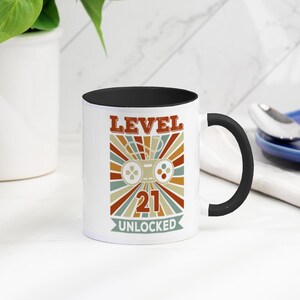 Personalised 21st Gamer Birthday Mug | Novelty Birthday Mug | Coffee Mug | Choice of colours | Gifts Under 10 | 21st Birthday Gift Idea