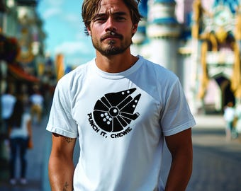 Disney Star Wars 'Punch it, Chewie' T-shirt - ideal for your Disney 2026 trip, available in various colours.