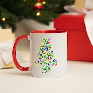 Disney Mickey Mouse Christmas Tree Novelty Christmas Mug | Coffee Mug | Choice of mug colours available | Fast Despatch | Disney Gift