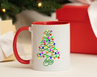Disney Mickey Mouse Christmas Tree Novedad Taza de Navidad / Taza de café / Elección de colores de taza disponibles / Envío rápido / Regalo de Disney
