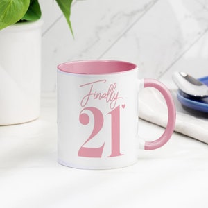Personalised 21st Birthday Mug | Novelty Birthday Mug | Coffee Mug | Choice of colours | Gifts Under 10 | 21st Birthday Gift Idea