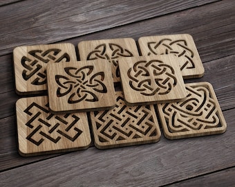 15 sous-verres celtiques SVG, SVG Celtic Knot, Home Decor SVG, Coaster Grill, Digital svg dxf Files Laser Cutting Glowforge fichiers Cricut fichiers