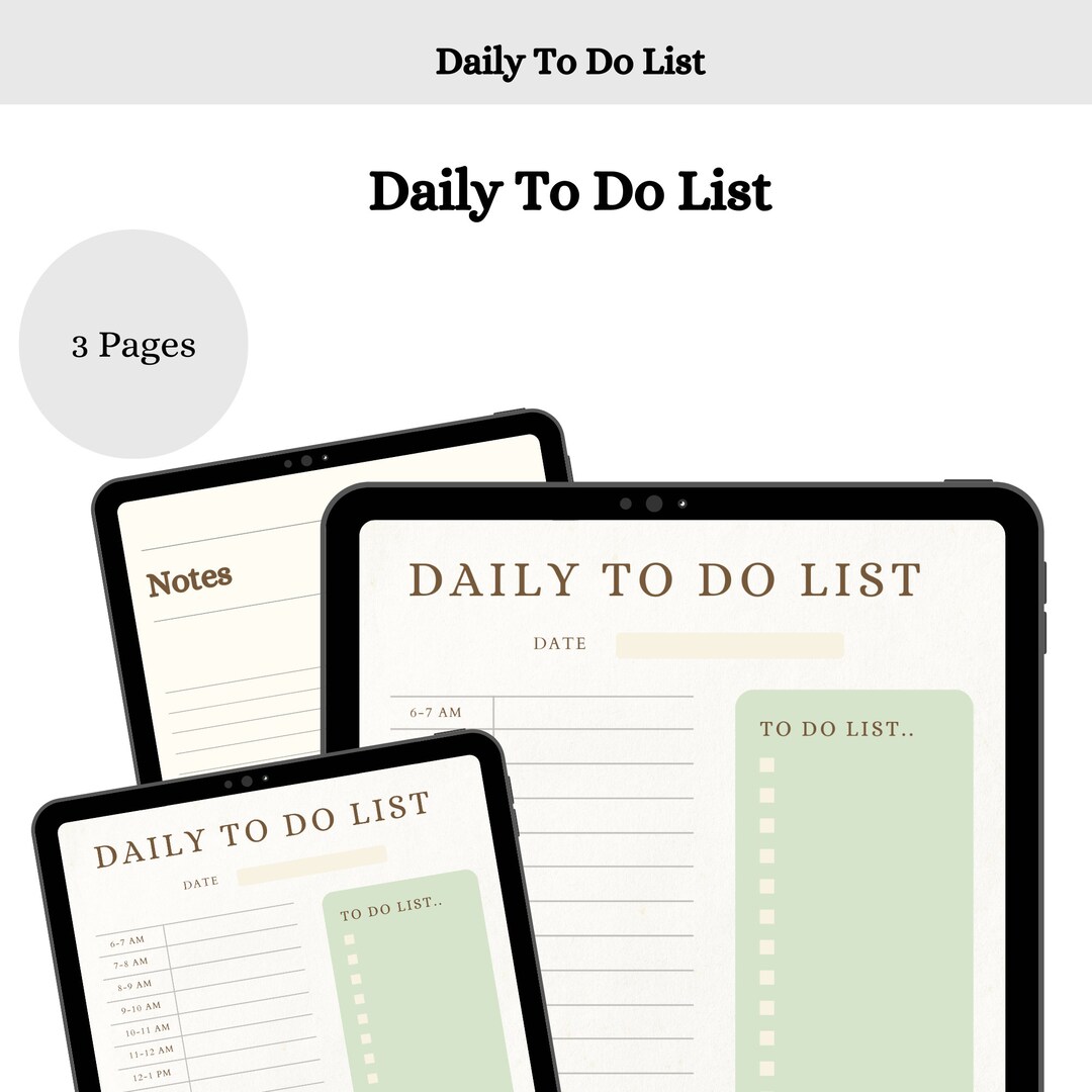 Customized Daily To-do List: Tailored to Your Needs With Editable ...