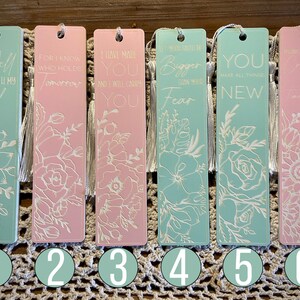 Bible Verse Bookmarks, Acrylic Bookmarks, Christian Bookmarks, Laser Engraved Bookmarks, Bookmark Gifts