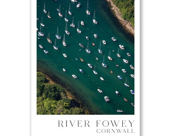 Aerial Cornwall - Art Poster - River Fowey