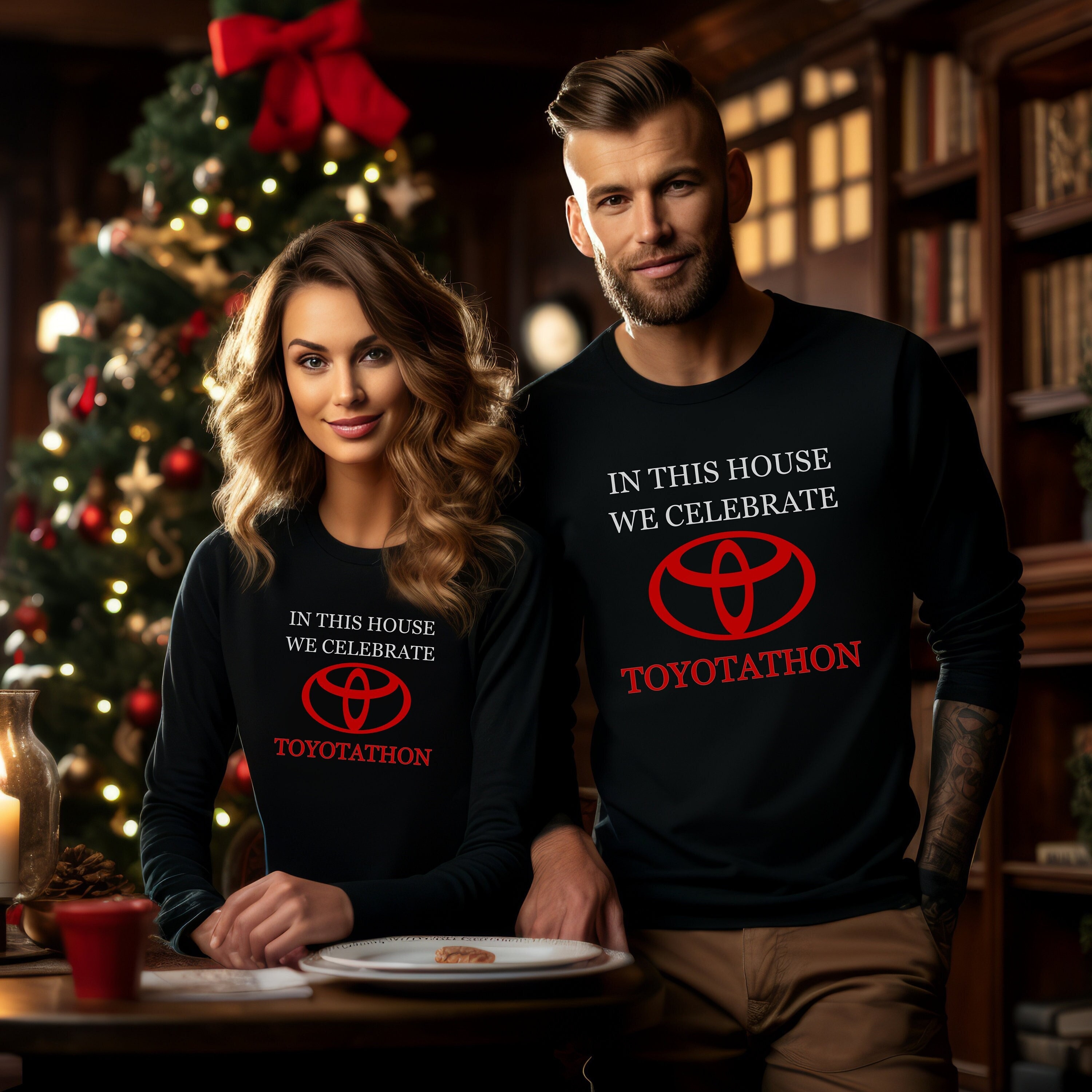 Toyotathon Christmas Crewneck Sweatshirt, Holiday Celebration