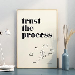 Arte de parede "Confie no Processo" - Impressão, Moldura, Tela ou Arquivo Digital