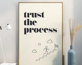 Arte mural «Confía en el proceso» - Impresión, marco, lienzo o archivo digital