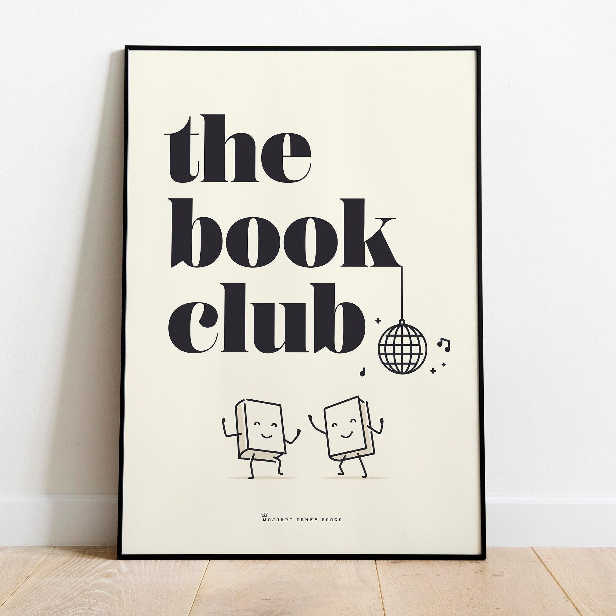 Book Club, Reading Room Wall Art - Print, Frame, Canvas or File - Etsy