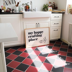 My Happy Crafting Place, Crafters Wall Art, Makers Sewing Room, Making Room Decor - Shipped Print, Frame, Canvas or Digital File