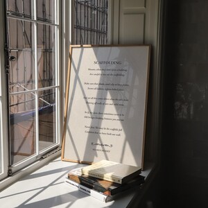 Scaffolding Poem by Seamus Heaney - Shipped Print, Frame, Canvas or Digital File