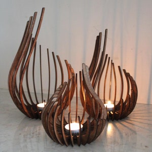 Rustic Wooden Candle Holder, Handmade Tealight Holder, Natural Wood Decor, Unique Gift for Home, Eco-Friendly Centerpiece