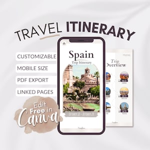 Reiseplan Vorlage | Spanien Rundreise | Europa Reise | Reiseplaner | Reisebüro | Reiseplan |Reiseplan | Reiseführer