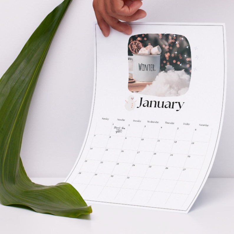 2024 Calendar Template Canva Calendar Template Instant Download