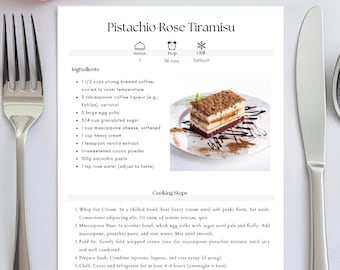 Editable Recipe Template (Edit on Canva)