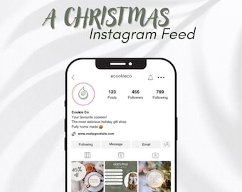 Christmas Instagram Business Templates: Small Business Marketing (Digital Download)