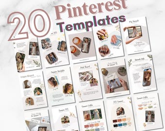 Pinterest Post Templates: Instant Digital Download ( Editable on Canva )
