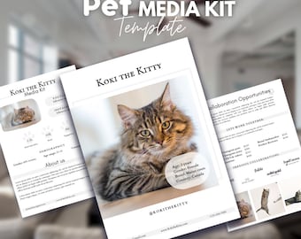 Pet Influencer Media Kit Canva Template | Instagram Pets (Digital Download)
