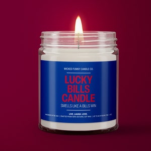 Lucky Bills Candle | Buffalo Bills Candle | Game Day Decor | Funny Bills Gift | Smells Like Bills Win | Gift for Dad | Gift for Mom