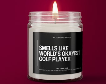 Vela con el aroma del mejor jugador de golf del mundo / Regalo divertido para golfistas / Vela de golf / Amigo golfista