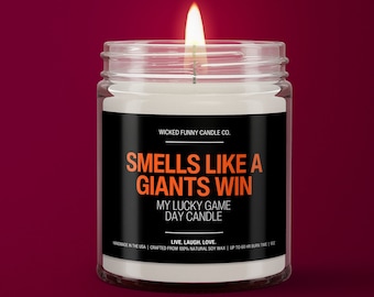 Smells Like a Giants Win Candle | San Francisco Giants Baseball Candle | Game Day Decor | Funny Giants Gift For Him | Lucky Giants Candle