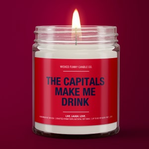 Capitals Make Me Drink | Washington Capitals Candle | Gift for Her | Game Day Decor | Funny Capitals Hockey Fan, Housewarming Sports