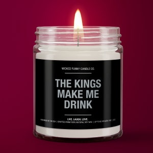 Kings Make Me Drink | Los Angeles Kings Candle | Gift for Her | Game Day Decor | Funny Kings Hockey Fan, Housewarming Sports