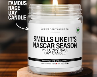 Smells Like a NASCAR Win Candle | NASCAR Fan Game Day Candle | Race Day Decor | Funny nascar Fan Gift | nascar Gift
