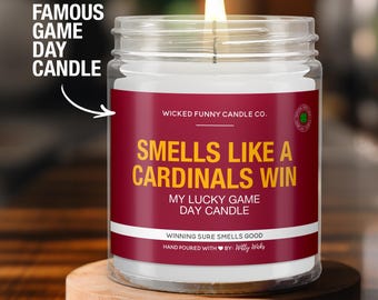 Smells Like a Cardinals Win Candle | Arizona Cardinals Candle | Game Day Decor | Funny Cardinals Fan Gift | Lucky Cardinals Candle Unique