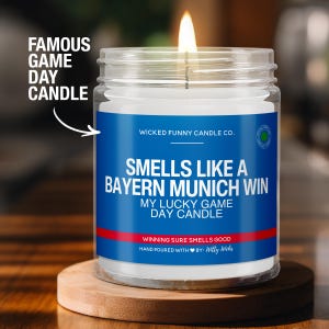 Bayern Munich Gift Smells Like A Bayern Munich Win Candle Soccer Gift for Bayern Munich Fan Bayern Munich Game Day Decor for Dad
