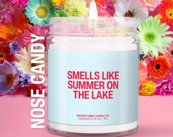 Smells Like Summer On The Lake Candle | Gift For Lake House | Lake House Decoration | Vacation House Decor | Lake Vacation Souvenir
