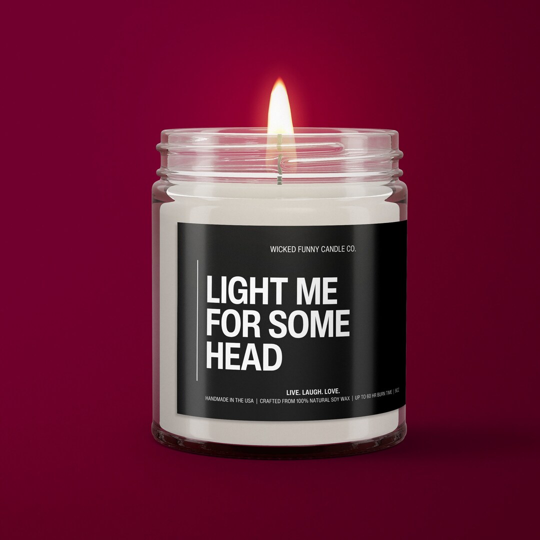 Light Me for Head Candle Blowjob Candle Gift for Him Boyfriend Gifts