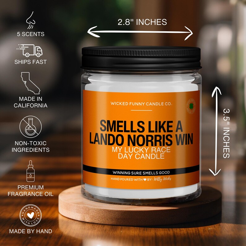 Smells Like a Lando Norris Win Candle - Thumbnail 2