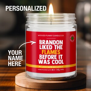 Personalized Calgary Flames Gift for Flames Fan Before It Was Cool Custom Flames Candle Game Day Calgary Flames Hockey Gift for