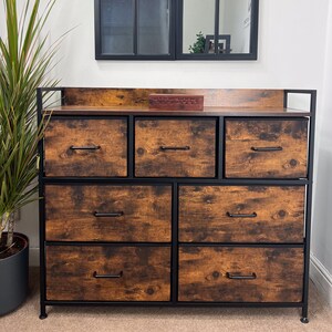 Metal Wood Dresser Etsy UK