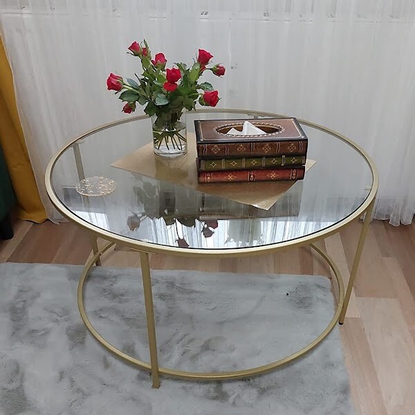 Round Coffee Table With Storage Etsy